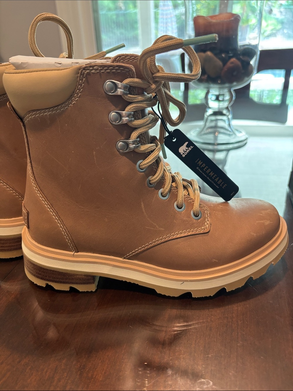Sorel Tan Lace-Up Women’s Winter Boots